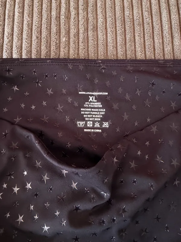 Black Leggings with Star Details - Image 5