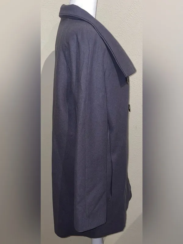 J.Crew Women’s Size 6 Purple Gray Wool Blend Double Breasted Peacoat Jacket Coat - Image 8