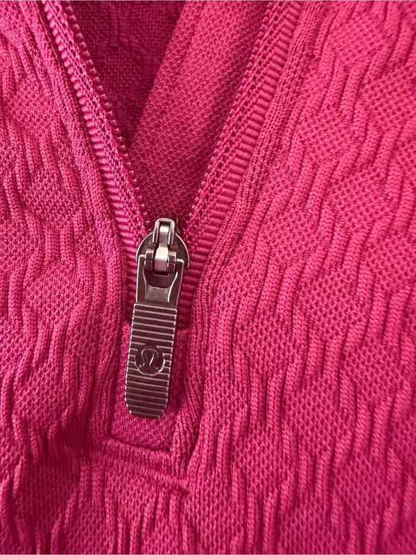 Lululemon Rest Less 1/2 Zip Star Ruby Long Sleeve Top - Image 6