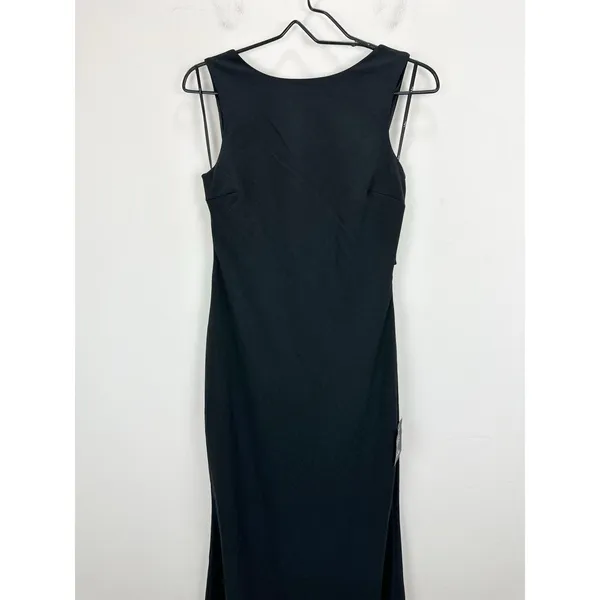 Lulus Love In Your Eyes Black Knotted Mermaid Maxi Dress Formal Medium NWT - Image 6