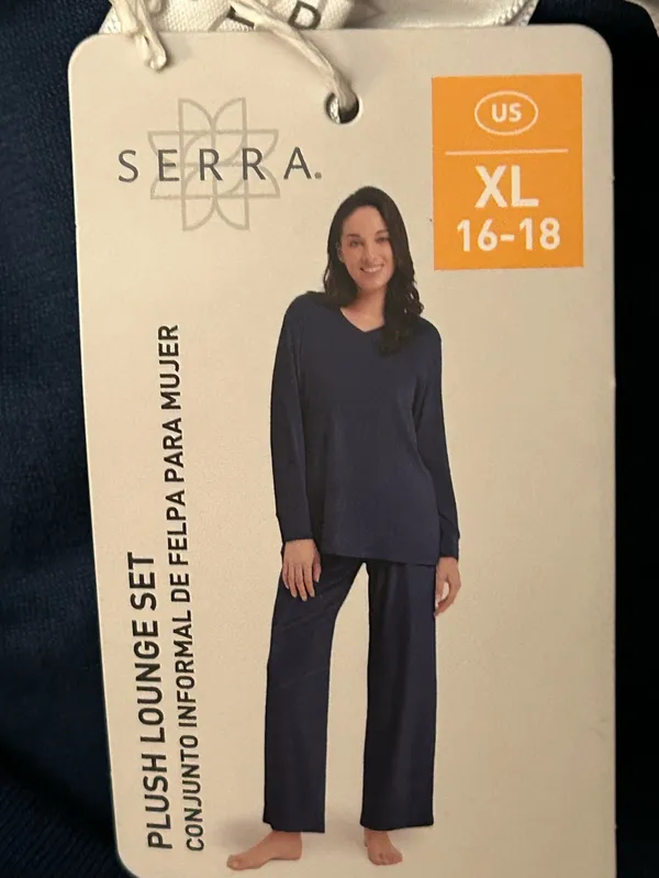 SERRA Lounge Set - V- neck Top & Wide Leg Pants size XL 16/18 oversized - Image 4
