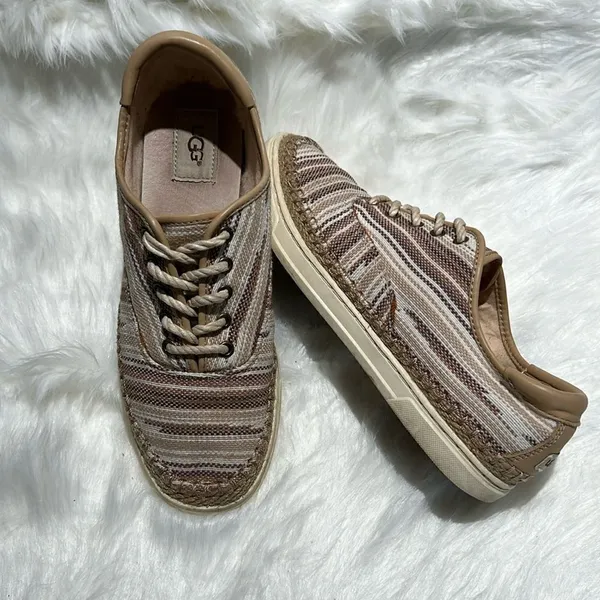 UGG Australia Eyan Canvas Sneakers Rose 9.5.‎ B71 - Image 2