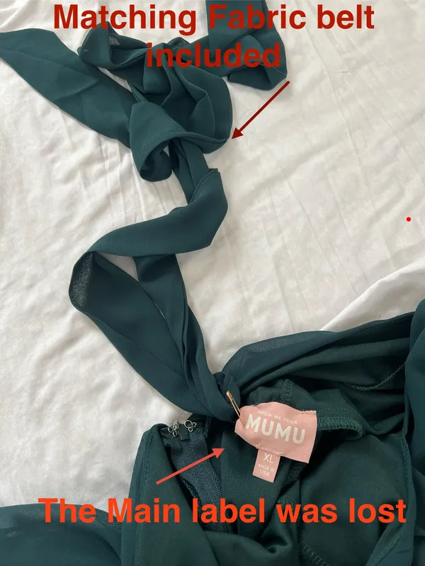 NWT Show Me Your Mumu Emerald Chiffon Maxi Bridesmaid Dress Size XL - Image 6