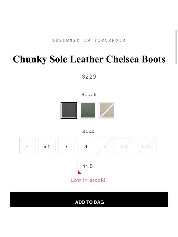 & other stories Chelsea leather ankle boots black NEW 38 US7 - Image 3