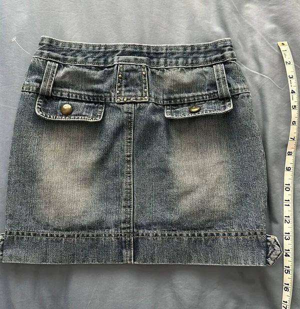 jia qi denim mini skirt vintage y2k - Image 2
