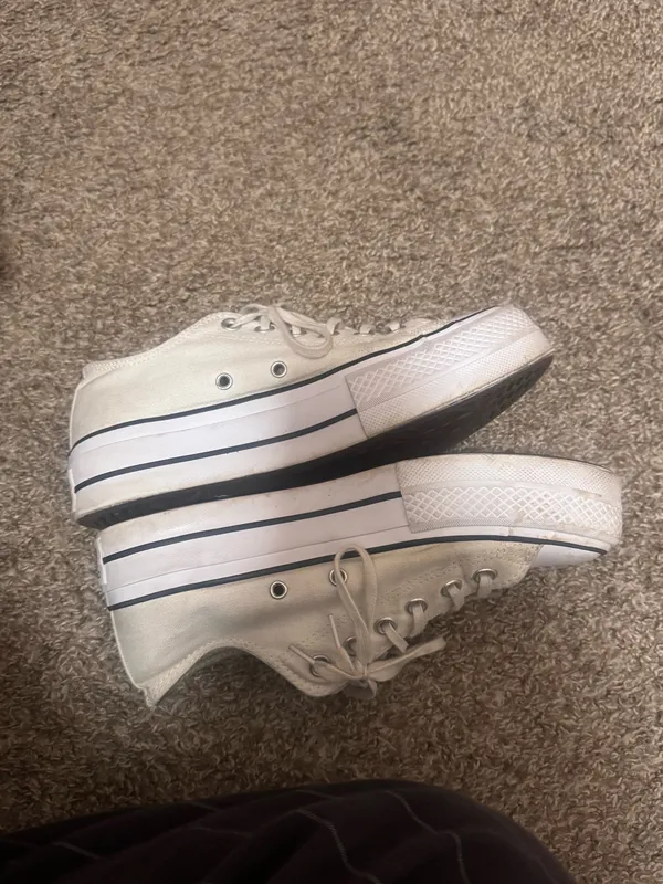 Low top white platform converse  - Image 8