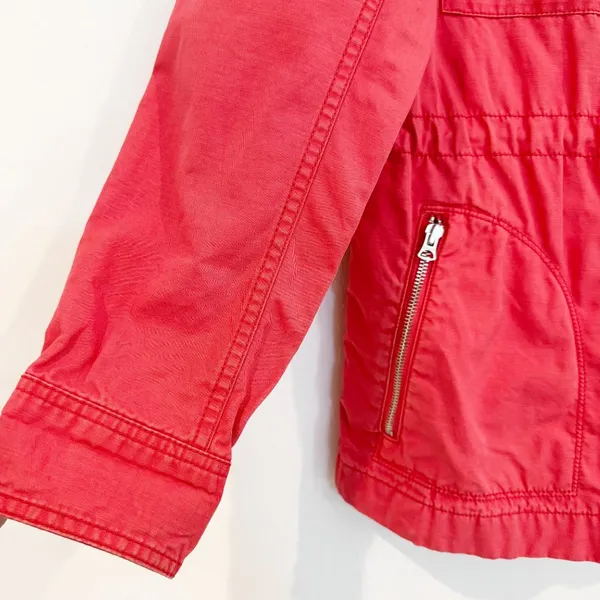 Gap Jacket Size S Pink‎ Twill Cargo Utility Stand Collar Zip Up Chore Gorpcore - Image 4