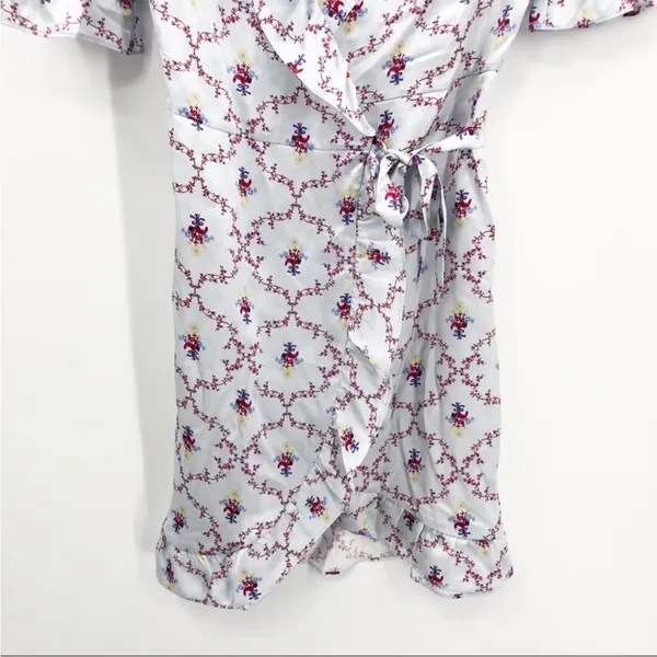 Hill House Nima Dress in Cabernet Trellis Floral Silk Extra Small - Image 6