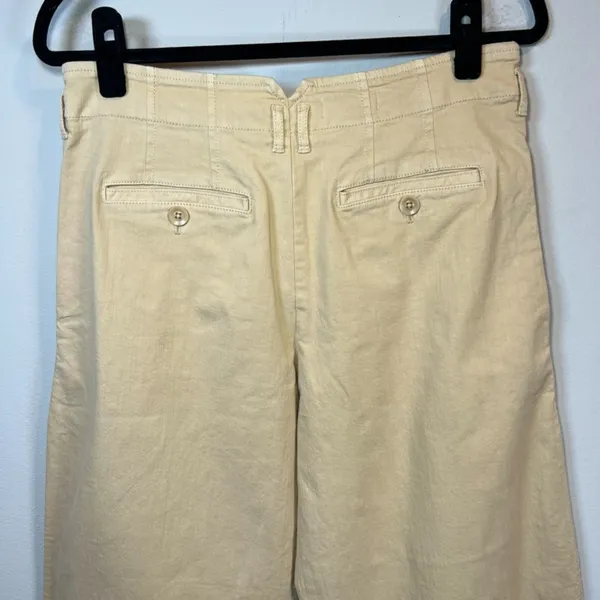 Maeve Anthropologie Remi Wide Leg Cropped Pants Beige High Waist Culottes Size 8 - Image 12
