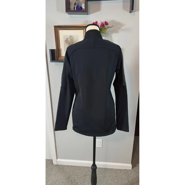 Nike Womens Dri-FIT 1/4 Zip Pullover Black Nirvana 360 Graphic Small - Image 2