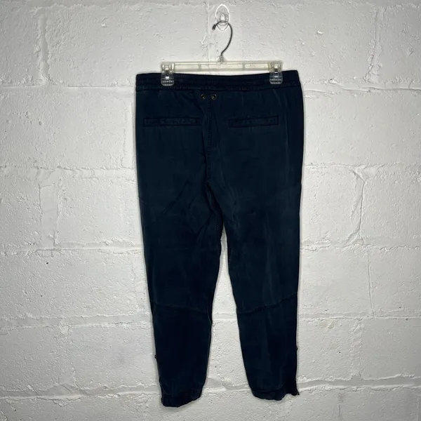 Pam &‎ Gela Lace Up Jogger Pants Athleisure Chic Women Navy Blue Small - Image 4