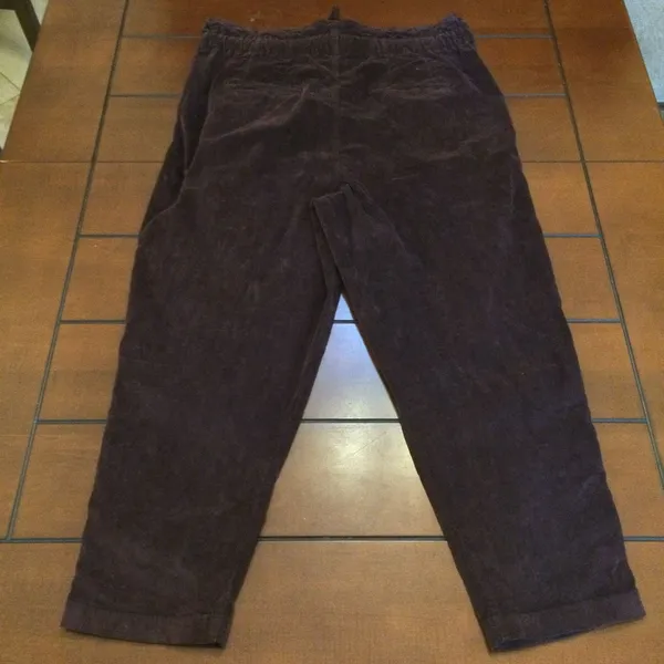 Free people margate paperbag waist corduroy panther rose medium - Image 9