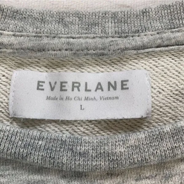Everlane Heathered Gray Crewneck Pullover Sweatshirt Size Large - Image 6