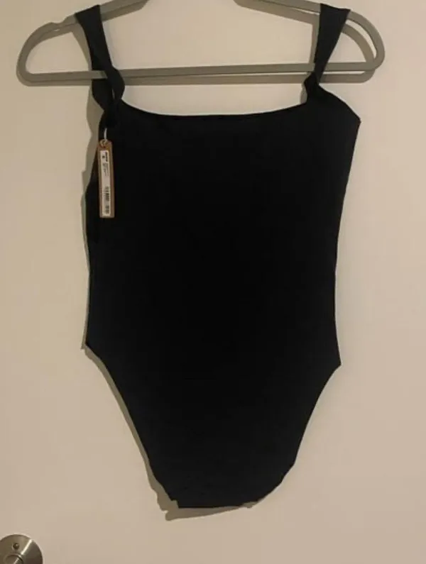 Skims Nwt Raw Edge Intimates Bodysuit Onyx L - Image 2