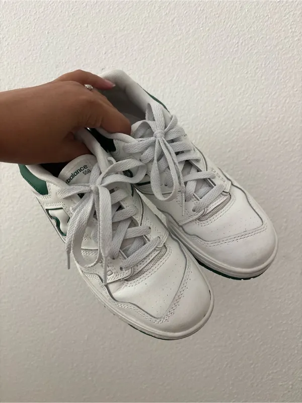 New balance 550 sneakers in white and green - Image 5