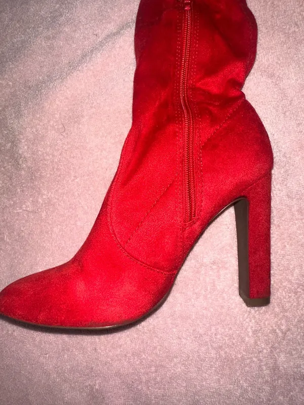 Red Suede thigh-high boots  - Image 4