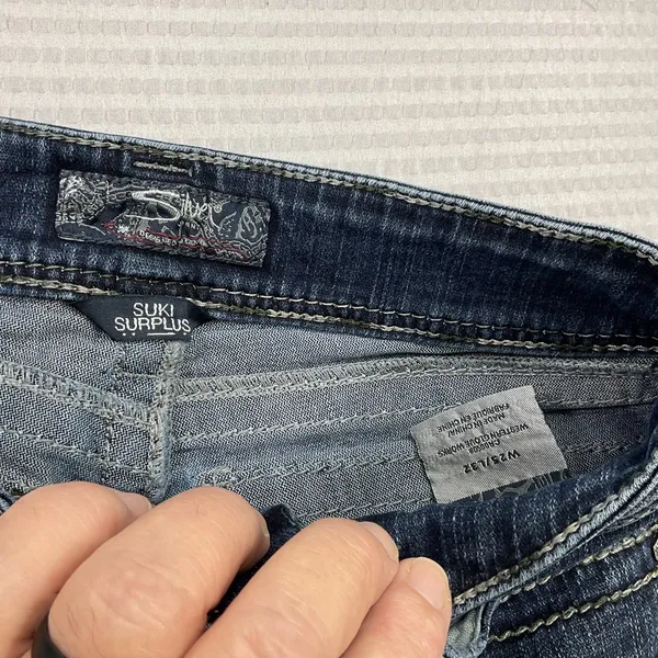 Silver‎ Jeans Dark Blue Denim Jean Shorts - Image 5