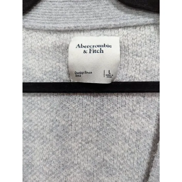 Abercrombie & Fitch houndstooth gray button up cardigan Large - Image 5
