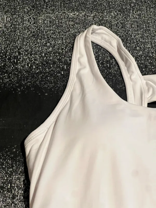 Womens 1X NWT White Sleeveless Active Classic Exercise Dress - Image 4
