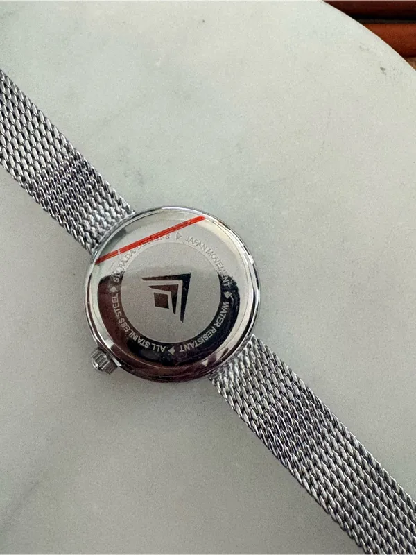 Silpada Silver Mesh Ladies Watch White Dial Roman Numerals Needs Battery 6”-7.5” - Image 2