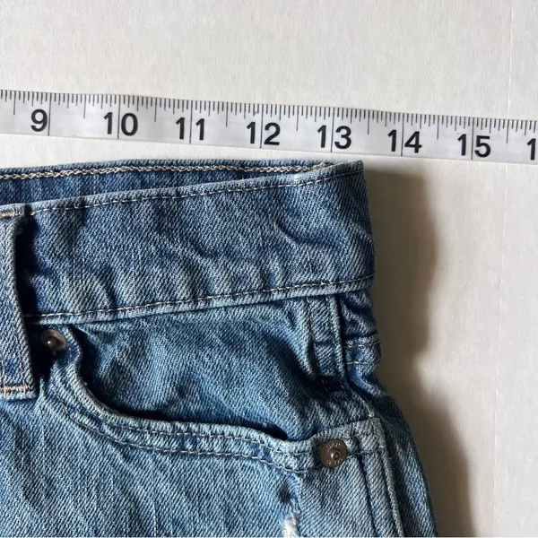 Gap denim button fly high rise cheeky shorts size 0/25 Denim - Image 7