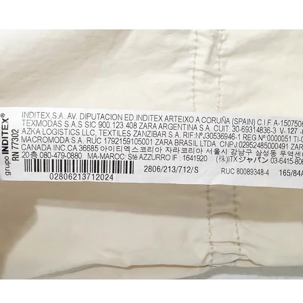 Zara Asymmetric Nylon Midi Dress Ecru White Size Small - Image 9