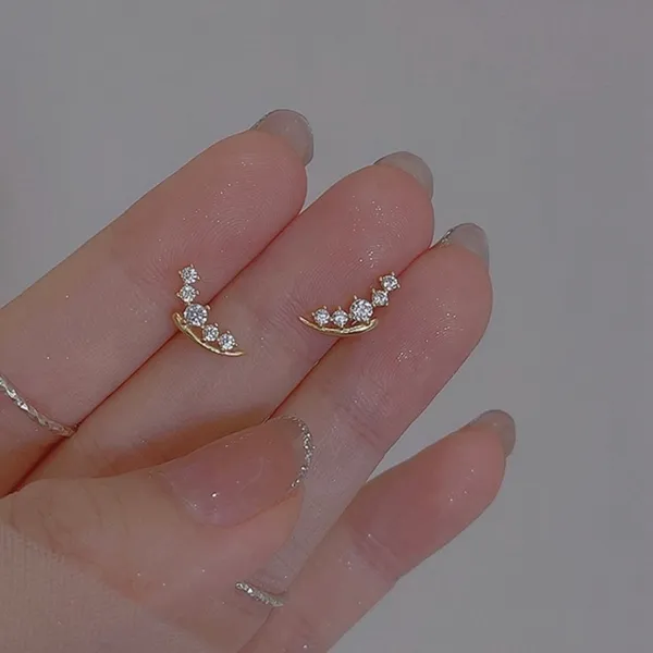 Small Mini CZ Cubic Zirconia Stud Earrings for Women Girls,Tiny Cute Earrings - Image 3