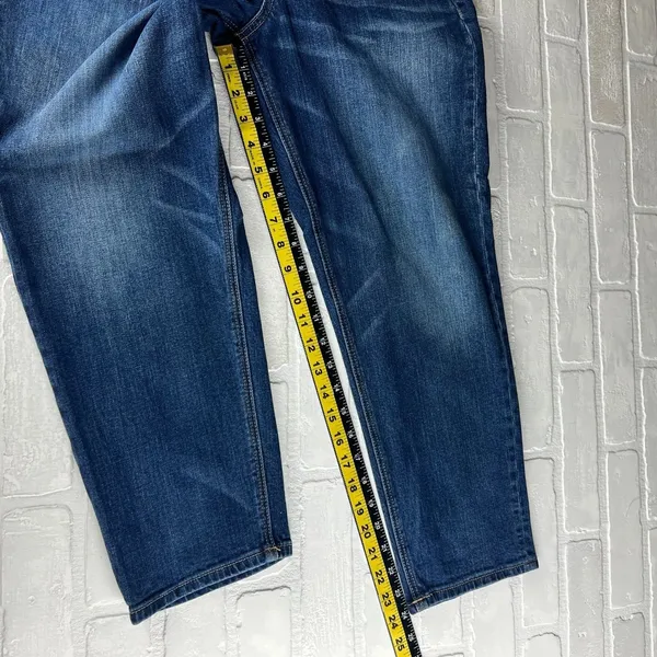 American Eagle Vintage Hi Rise Jeans Womens 12S Short Denim Blue Button Fly‎ - Image 11