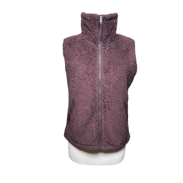 THE NORTHFACE Women’s Plum Furry Fleece Zip Front Vest Medium - Image 2