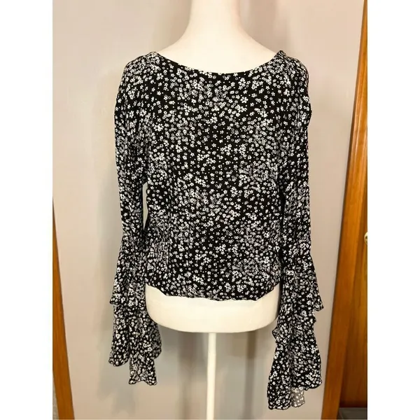 Intimately‎ Free People boho ruffle sleeve lace bodysuit size S BIN P - Image 3