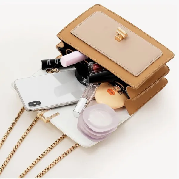 Amazon Color-Block Crossbody Bags for Women Leather Cross Body Purses Cute Designer Handbags Shoulder Bag Medium Size - Image 7
