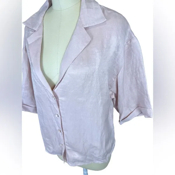 Sancia THE SOELI SHIRT Linen button up‎ blouse size medium - Image 2