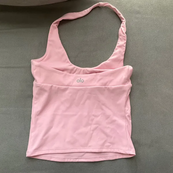ALO Softsculpt Precision Halter Tank Pink Marshmallow S - Image 3