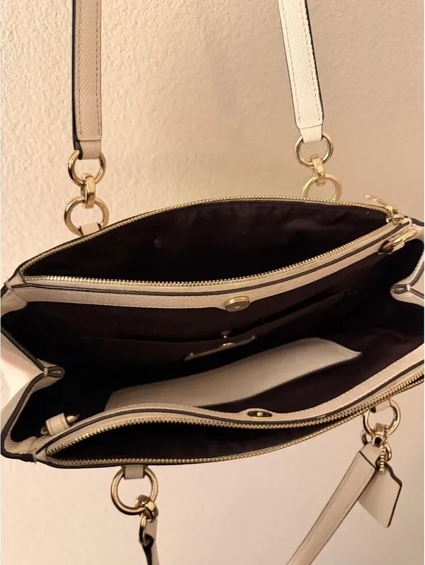 White Coach Christie Carryall in Crossgrain Leather 2017 - Image 3