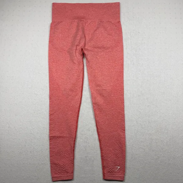 Gymshark Seamless Pink Cropped Leggings Women’s XS High Waist Workout - Image 2