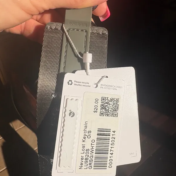 Blinged OUT Custom Made Lululemon Never Lost Keychain SOLD OUT Color Grey Sage - Image 8
