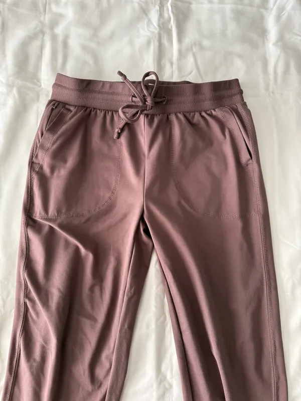 Mauve Colored Tie Waist Joggers - Image 3