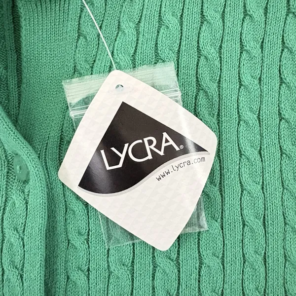 L.L. Bean Women's Kelly Green Spring Cardigan Sweater Small Regular‎ NwT - Image 10