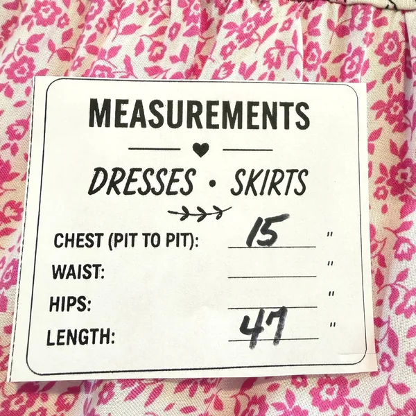 No Comment Cottagecore Floral Bustier‎ Maxi Dress Smocked Tiered Pink White Women's Large - Image 10