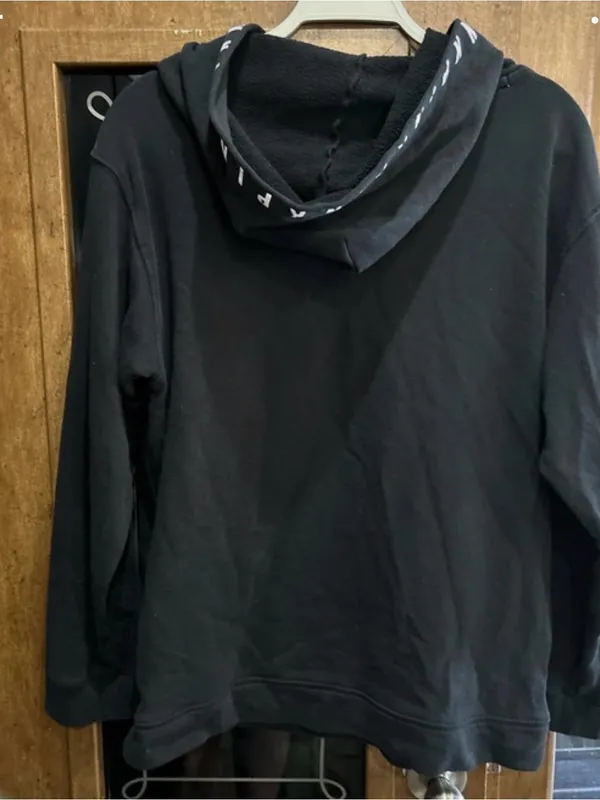 Victoria's Secret Rare VS PINK Black Watercolory Spellout Hoodie Size L - Image 8