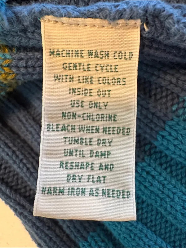 Cozy Striped Cowl Neck Sweater in Teal and Olive - Image 9