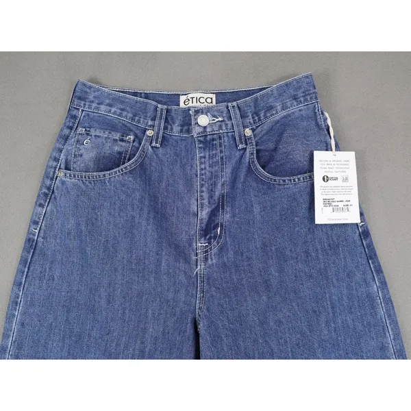 NEW ETICA Iris Relaxed Barrel Denim Jeans‎ Size 27 Fistral Slouchy Baggy Casual - Image 2