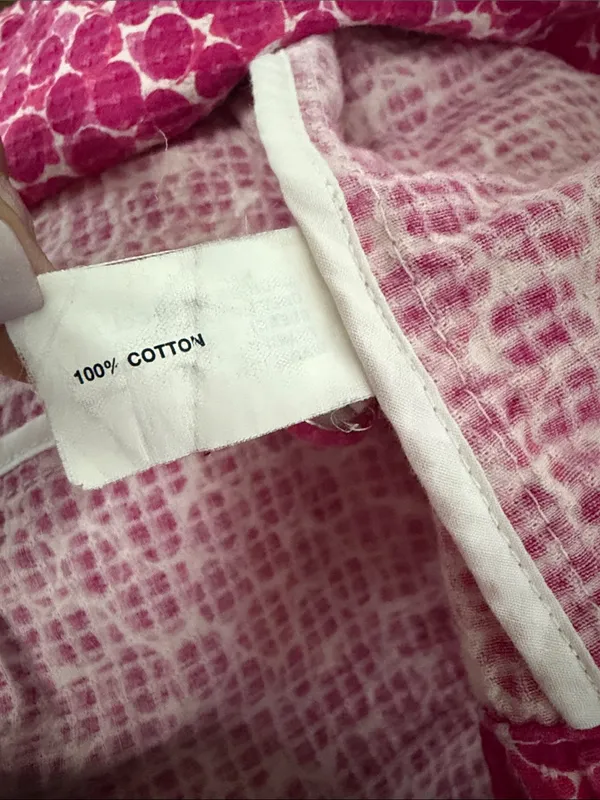 GAP Fuchsia Pink Patterned Cotton Blazer - Image 4