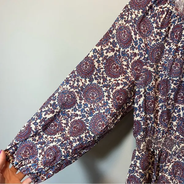 J. Crew Palermo Smocked Waist Mini Dress‎ in Floral Bouquet Linen Medium - Image 6