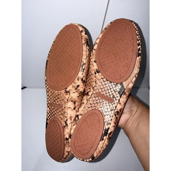 Tory Burch Stamp Snake Printed Leather Mini Travel Ballet Flats Sz 9‎ 1 - Image 6