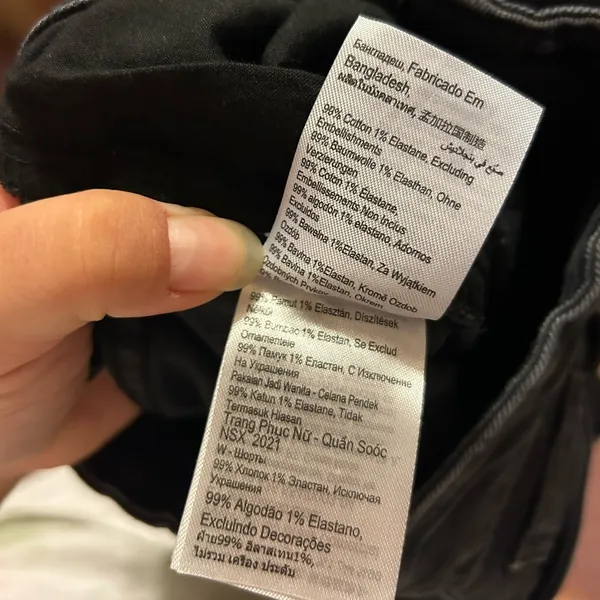 Cotton On High Rise Stretch Black Denim Shorts - Image 3