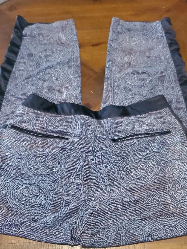 lululemon athletica Black Patterned Track Pants with Black Panels - Image 3