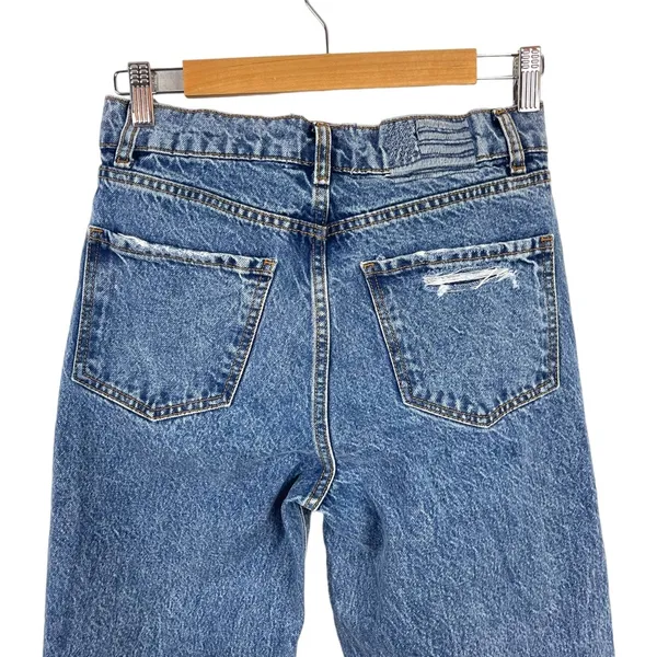 Revice Super 80s High Rise Button Fly Distressed Straight Leg Rigid Jeans SZ 25 - Image 12