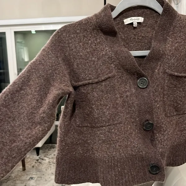 Upton Wool-Blend Cardigan Sweater in good condition. Size M - Image 4