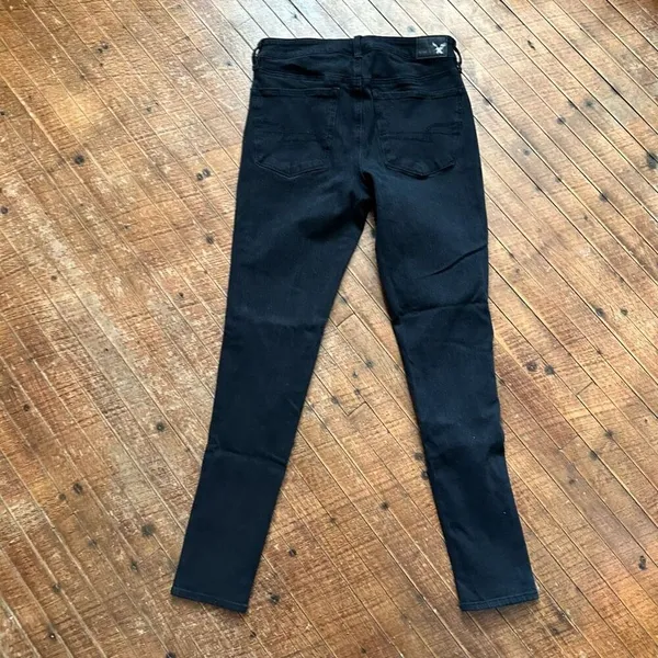 American Eagle hi rise stretchy black normcore 6 jeggings - Image 4